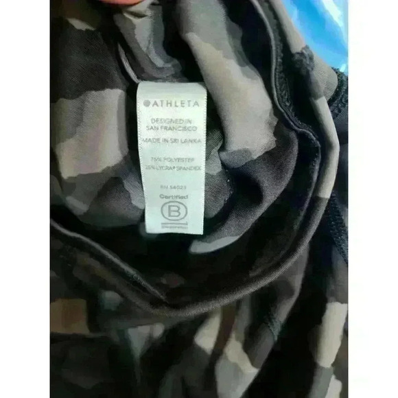 ATHLETA Leggings Lightning 7/8 Tight Black‎ Camouflage XXS - Picture 3 of 4